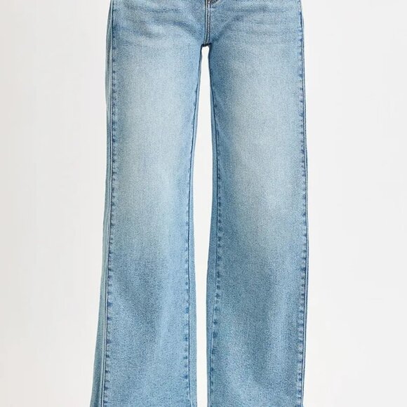 RISEN Mid Rise Wide Barrel Transferable Leg‎ Snap Jeans - Picture 4 of 11